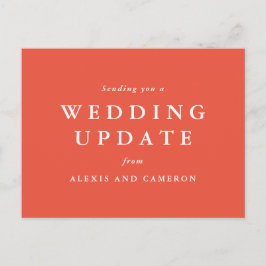 De update van het huwelijk verandert de datum kora briefkaart