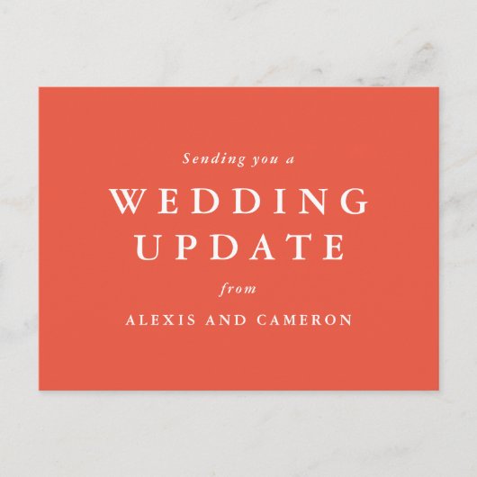 De update van het huwelijk verandert de datum kora briefkaart (Voorkant)