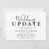 De Update van het huwelijk verandert de Datum Uits Save The Date (Voorkant)