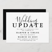 De Update van het huwelijk verandert de Datum Uits Save The Date (Voorkant / Achterkant)