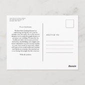 De update van het huwelijk verandert het datumbrie briefkaart (Achterkant)