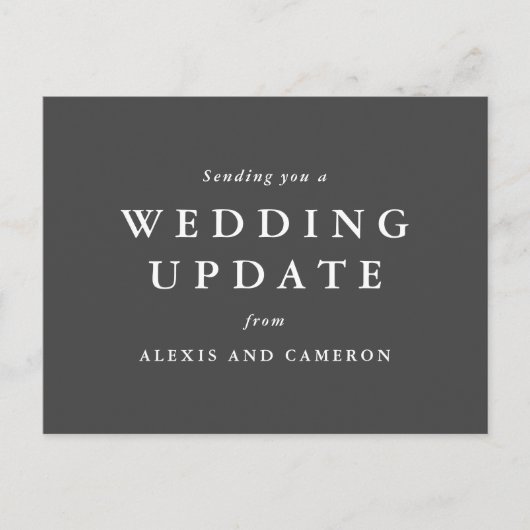 De update van het huwelijk verandert het datumbrie briefkaart (Voorkant)