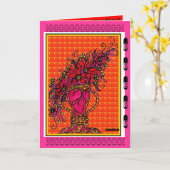 DE URN VAN DE HARTEN VAN HET WENSKAART KAART (Gele Bloem)
