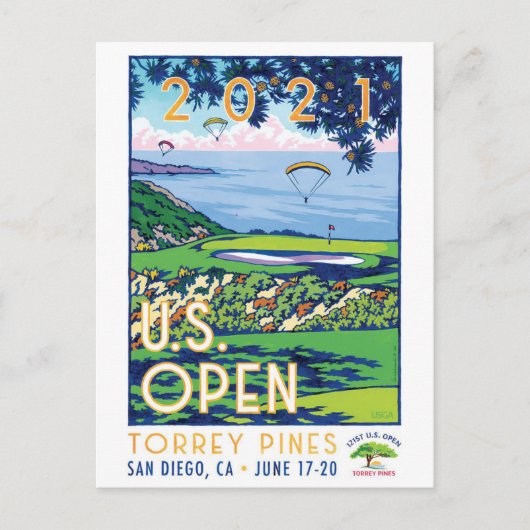 De USA Golf Open 2021 TORREY PINES cadeaus Briefkaart (Voorkant)