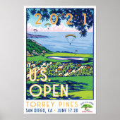 De USA Golf Open 2021 TORREY PINES geschenken Poster (Voorkant)