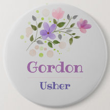 De Usher Button Badge