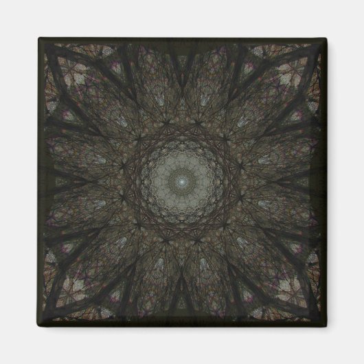 De Uurplein-klok Mandala Magneet (Voorkant)