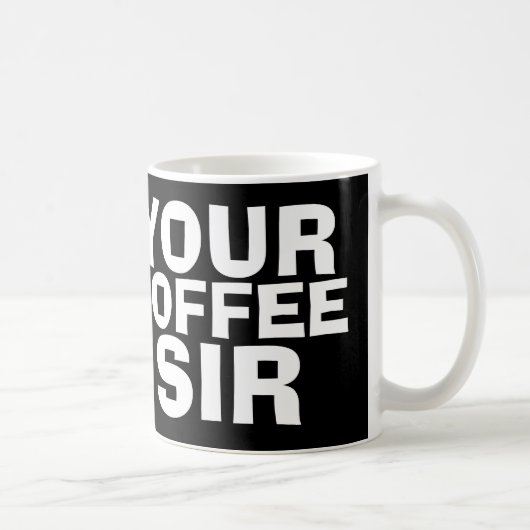 De uw Heer van de koffie, de Grappige Mokken van (Rechts)