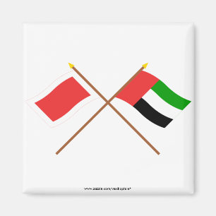 De V.A.E en Sharjah Gekruiste Vlaggen Magneet