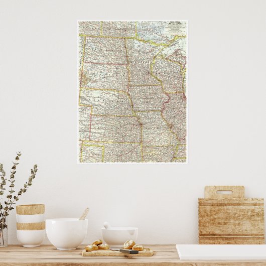 De "V.S.: 1958 KAART… Poster (Keuken)