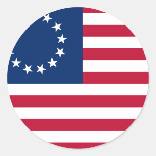 de V.S. betsy vlag Ronde Sticker