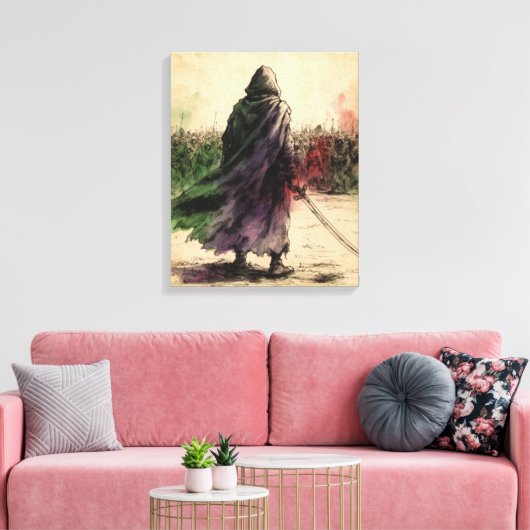 De vaandeldrager van “Mohammed, boodschapper van A Canvas Afdruk (Insitu (Woonkamer))
