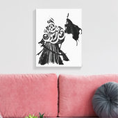 De Vaandrig van “Mohammed, Boodschapper van Allah Canvas Afdruk (Insitu (Woonkamer))