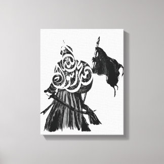 De Vaandrig van “Mohammed, Boodschapper van Allah Canvas Afdruk