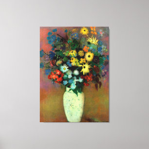 De Vaas van Odilon Redon met Bloemen (1914) Canvas Afdruk