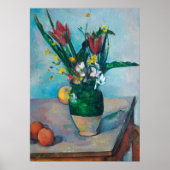 De vaas van tulpen van Paul Cezanne Poster (Voorkant)