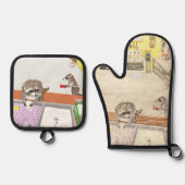 De vaatwassers ovenwant & pannenlap set (Voorkant)