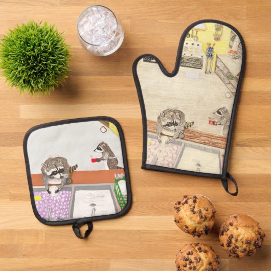 De vaatwassers ovenwant & pannenlap set (Top down)