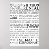 De Vacation Rental Owner Manifesto Poster (Voorkant)