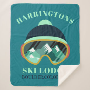 De vachtdekens van het Masker van de Ski van de Sherpa Deken