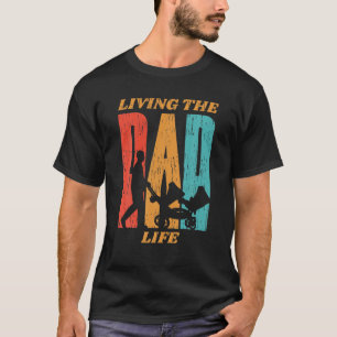 De vader leeft live vader die een foto duwt t-shirt