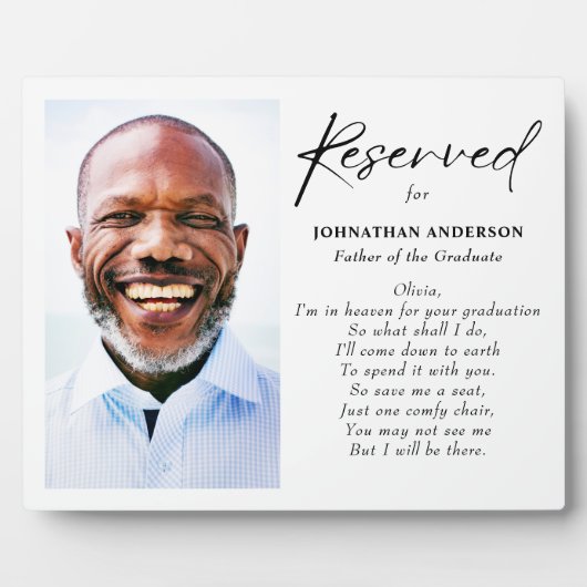 De vader van de afgestudeerde in de hemel voor Afs Fotoplaat (Voorkant)