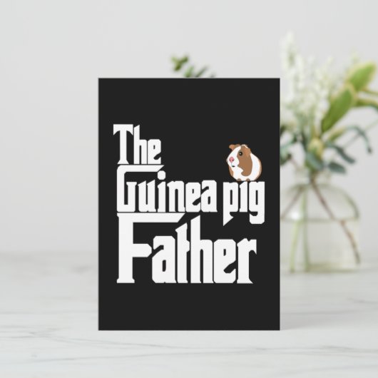 De vader van de cavia Pig Bedankkaart (Staand voorkant)