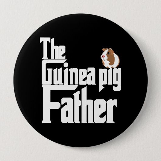 De vader van de cavia Pig Ronde Button 4,0 Cm (Voorkant)