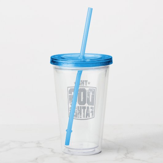 De vader van de hond droeg grafisch acryl drinkbeker (Achterkant)