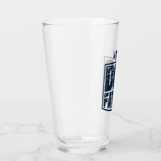 De vader van de hond droeg grafisch glas (Rechts)