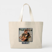 De vader van de hond droeg grafisch grote tote bag (Achterkant)