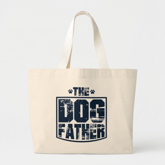 De vader van de hond droeg grafisch grote tote bag (Voorkant)
