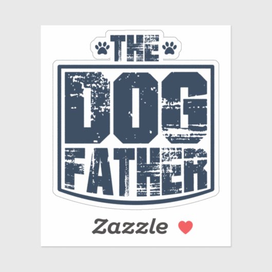De vader van de hond droeg grafisch sticker (Vel)