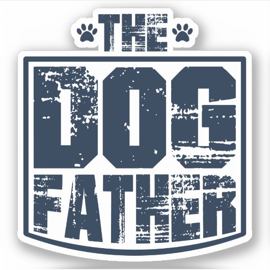 De vader van de hond droeg grafisch sticker (Voorkant)