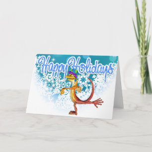 De Vakantie/de Kerstkaart van de gekko - SRF Feestdagen Kaart