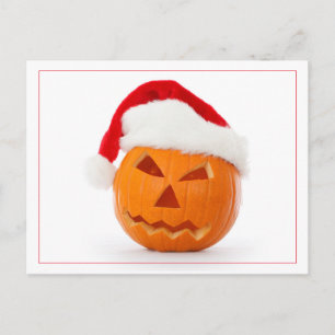 De vakantie haasten (Santa Pumpkin} Briefkaart
