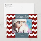 De vakantie juicht de Vakantie van de Foto van de Feestdagenkaart (Voorkant / Achterkant)