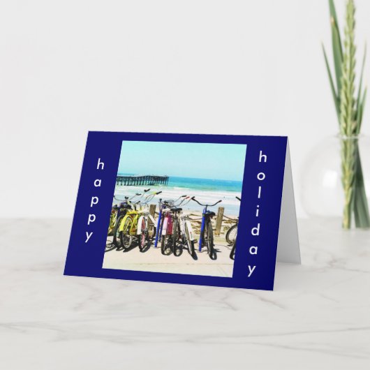 DE VAKANTIE VAN DE FIETSLIEFHEBBER GROET FEESTDAGEN KAART (Voorkant)