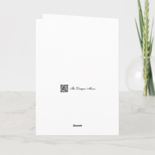 De Vakantie van de Maan van de draak (Achtergrond Feestdagen Kaart (Achterkant)