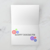 De Vakantie van de Sneeuwvlok van de regenboog Feestdagen Kaart (Binnen)