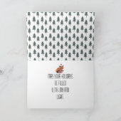 De Vakantie van de VOS. Vos en baby in Feestdagen Kaart (Binnen)