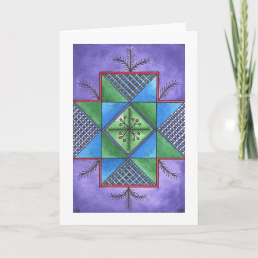 De Vakantie van de winter/Kerstkaart, de "Bes van Feestdagen Kaart (Voorkant)