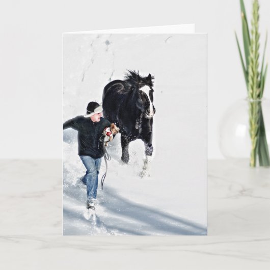 De Vakantie van de Winter van Brian, van Lucy en Feestdagen Kaart (Voorkant)