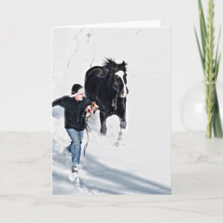 De Vakantie van de Winter van Brian, van Lucy en Feestdagen Kaart