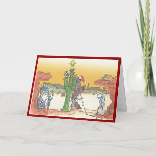 De Vakantie van de Zonsondergang van Arizona Feestdagen Kaart (Voorkant)