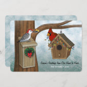 De Vakantie van het Huis van de vogel Feestdagenkaart (Voorkant / Achterkant)