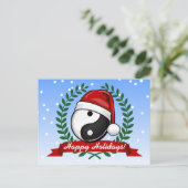 De Vakantie van het Symbool van Yang van Yin Feestdagenkaart (Staand voorkant)