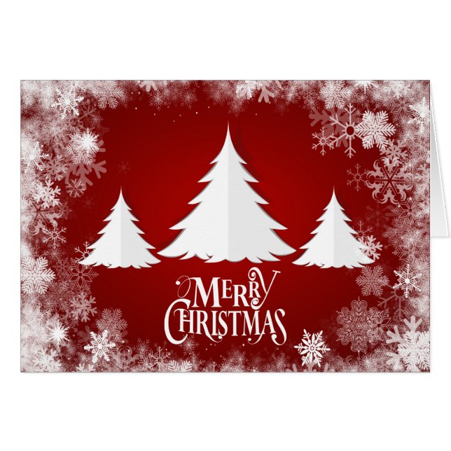 De Vakantie van Kerstmis de Bomen - van "Vrolijke (Voorkant Horizontaal)