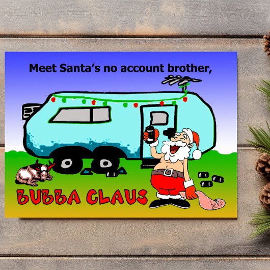 De Vakantie van Kerstmis van Claus van Bubba Feestdagen Kaart