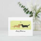 De Vakantie van Kerstmis van de Honden van de Kus Feestdagenkaart (Staand voorkant)